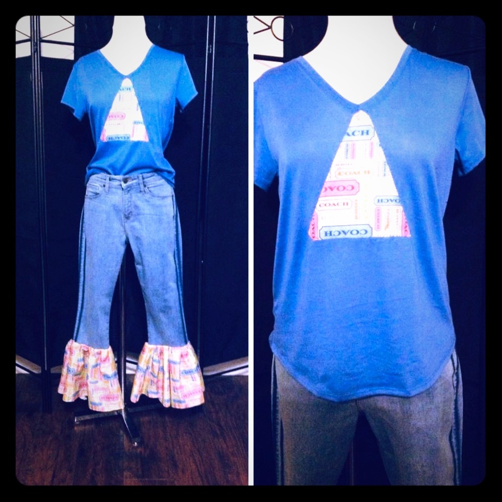 Tee & Jeans Upcycled (w)Coach umbrella fabric New